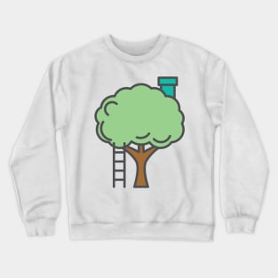 Tree House Environment Icon Crewneck Sweatshirt